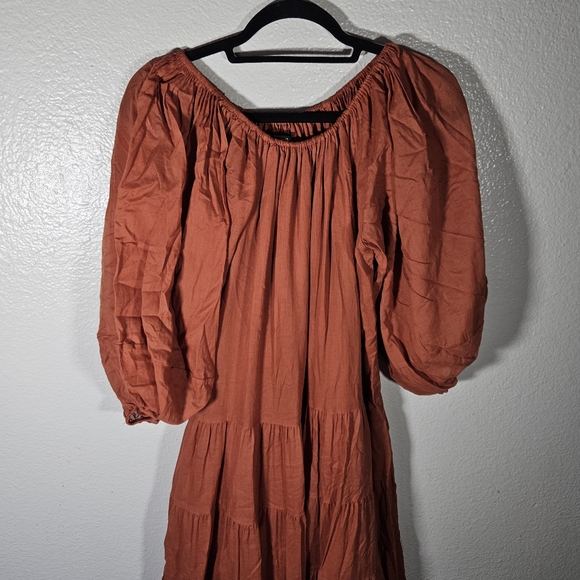 Erika Pena Tiered Off-The-Shoulder Maxi Dress Size XS/S - Picture 4 of 12